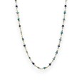 Collier acier doré étoiles nuance bleue