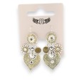 Boucles d'oreilles dormeuse coeur et ses breloques argentées