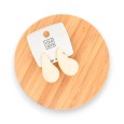 Boucles d'oreilles goutte crème