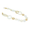 Collier sautoir vintage nuances blanches