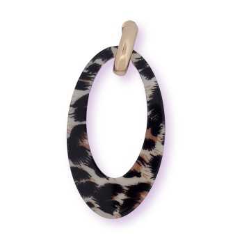 Grandes boucles d'oreilles léopard et or