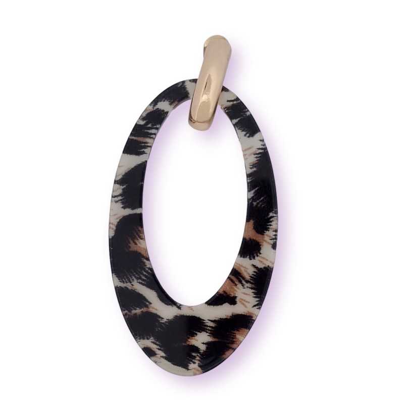 Grandes boucles d'oreilles léopard et or