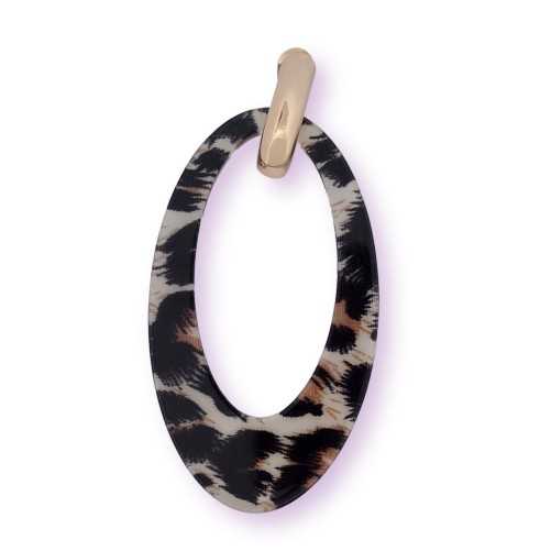 Grandes boucles d'oreilles léopard et or