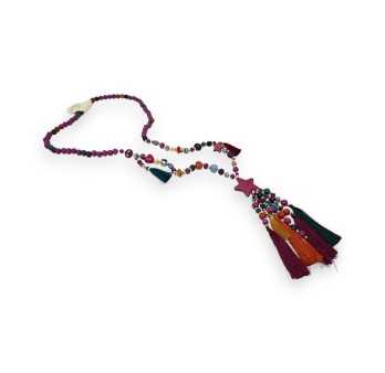 Collier sautoir grena étoile filante