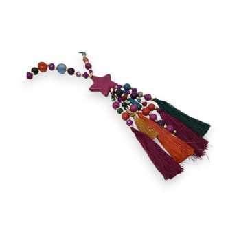 Collier sautoir grena étoile filante