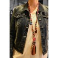 Collier sautoir grena étoile filante