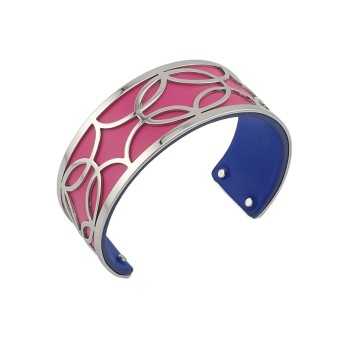Bracelet manchette fuschia et bleu roi