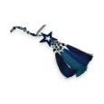 Collier sautoir étoile nuances bleu
