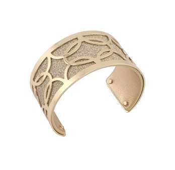 Bracelet manchette large: finition dorée et pailleté or
