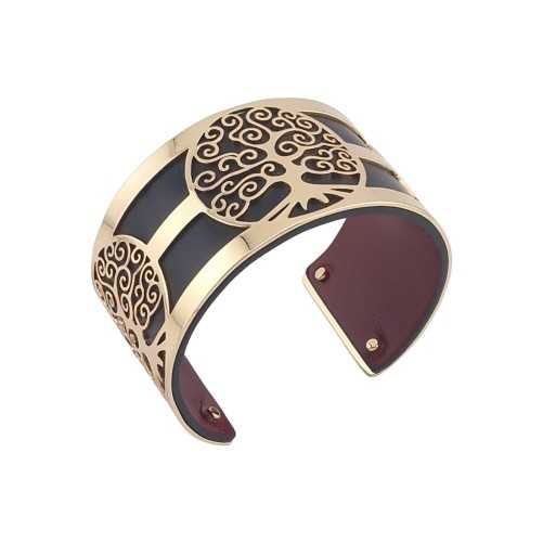 Bracelet manchette large arbre de vie dorée