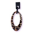 Grandes boucles d'oreilles léopard et noir