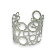Bracelet manchette argenté forme géométrique