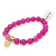 Bracelet Jaspe Imperia Fuchsia charms médaillon étoile