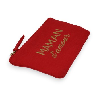 Pochette rouge Maman D'Amour