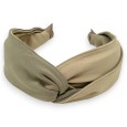 Serre tête large bicolore beige et taupe