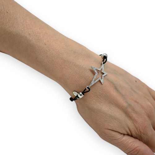 Bracelet élastique fin étoile strass