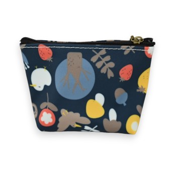Porte monnaie motif forêt fantastique multicolore