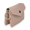 Porte monnaie synthétique vieux rose