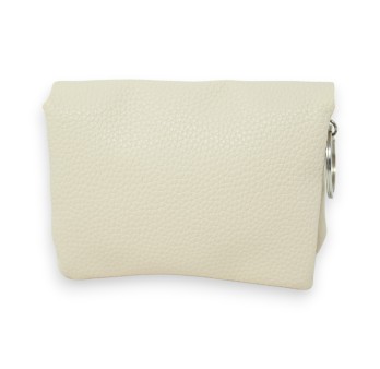 Porte monnaie synthétique beige