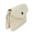 Porte monnaie synthétique beige