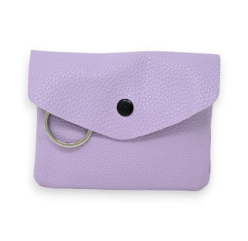 Porte monnaie synthétique lilas
