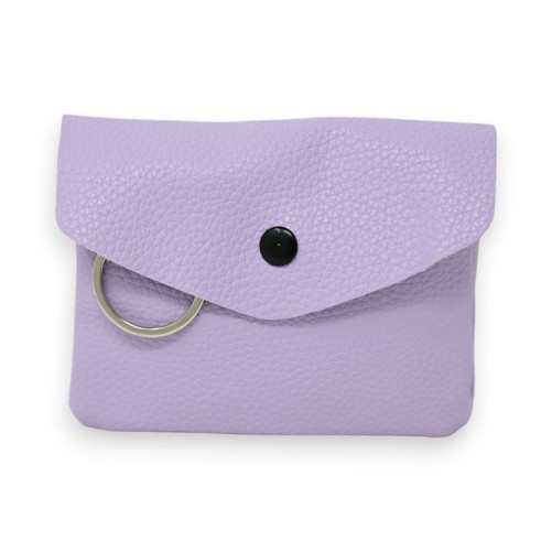 Porte monnaie synthétique lilas