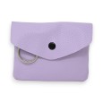 Porte monnaie synthétique lilas