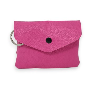 Porte monnaie synthétique fuschia