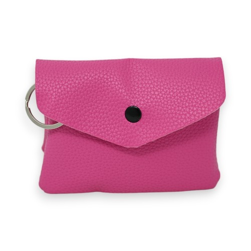 Porte monnaie synthétique fuschia