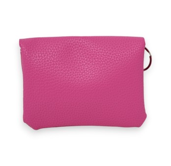 Porte monnaie synthétique fuschia