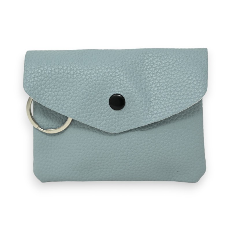Porte monnaie synthétique bleu ciel