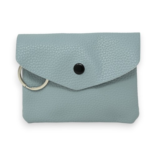 Porte monnaie synthétique bleu ciel