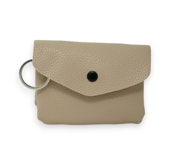 Porte monnaie synthétique taupe