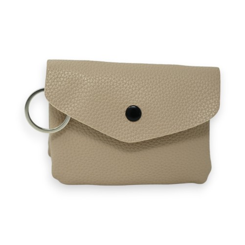 Porte monnaie synthétique taupe