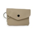 Porte monnaie synthétique taupe