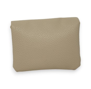 Porte monnaie synthétique taupe