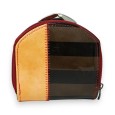 Portefeuille porte monnaie cuir compact patchwork