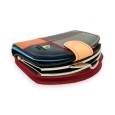 Portefeuille porte monnaie cuir compact patchwork