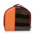 Portefeuille porte monnaie cuir compact patchwork