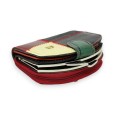 Portefeuille porte monnaie cuir compact patchwork