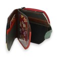 Portefeuille porte monnaie cuir compact patchwork