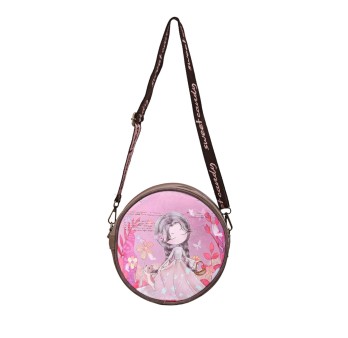 Sac bandoulière rond sweety candy dans les champs de fleurs