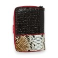 Portefeuille porte monnaie cuir rectangle patchwork