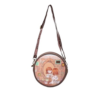 Sac bandoulière rond sweety candy mise en beauté