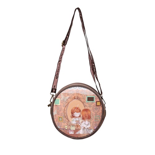 Sac bandoulière rond sweety candy mise en beauté