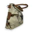 Sac à main vintage étoile beige