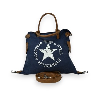 Sac à main vintage étoile bleu jeans