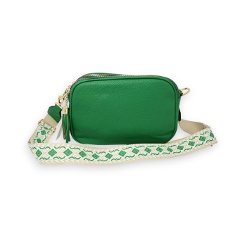 Sac bandoulière rectangle multi poches vert brésil