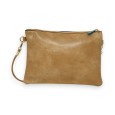 Sac pochette camel étoile brillante