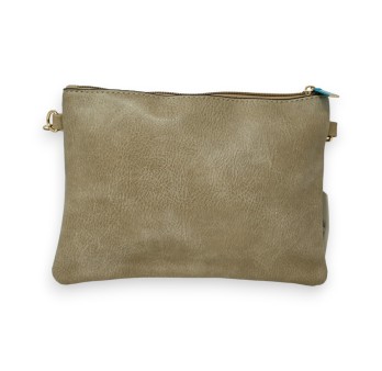 Sac pochette taupe étoile brillante
